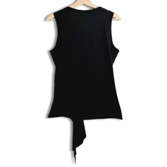 ESSENTIEL ANTWERP Sleeveless Surplice V-Neck Tank Top Black Sz M (3) - Picture 8 of 12